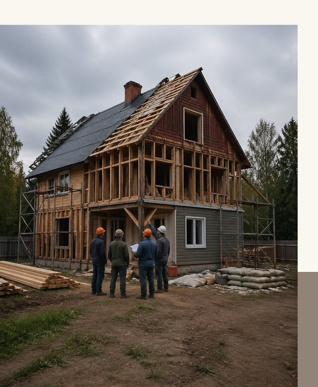 Реконструкция дачного дома в Губахе под ключ с проектом