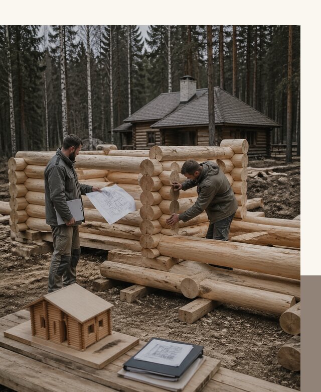 Проектирование и строительство домов из бревна в Губахе
